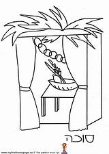 Coloring Pages Sukkah Sukkot Library Clipart Sketch Popular sketch template
