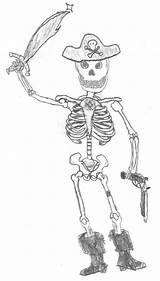 Pirate Skeleton Getdrawings Drawing sketch template