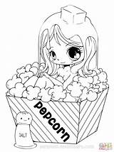 Coloring Pages Printable Anime Girl Chibi Popular sketch template