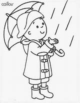 Coloring Pages Caillou Children Print Raining Activities Xcolorings Coloringlibrary sketch template