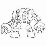 Coloring Regirock sketch template