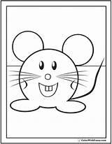 Mouse Coloring Cute Pages Printable Print Colorwithfuzzy sketch template
