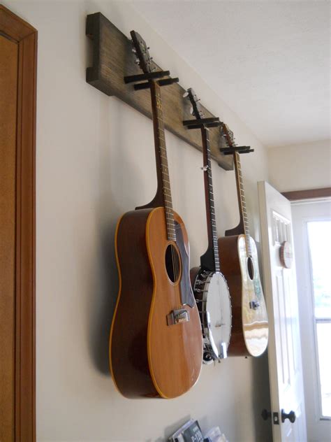 diy multi guitar wall hanger    acoustic guitar hanger african mahogany diy