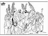 Sunday Occasions Holidays Ramos Gesù Rameaux Gerusalemme Entra Dimanche Recopilando Compartiendo sketch template