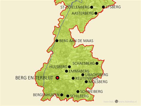 kaart van limburg met plaatsen kaart