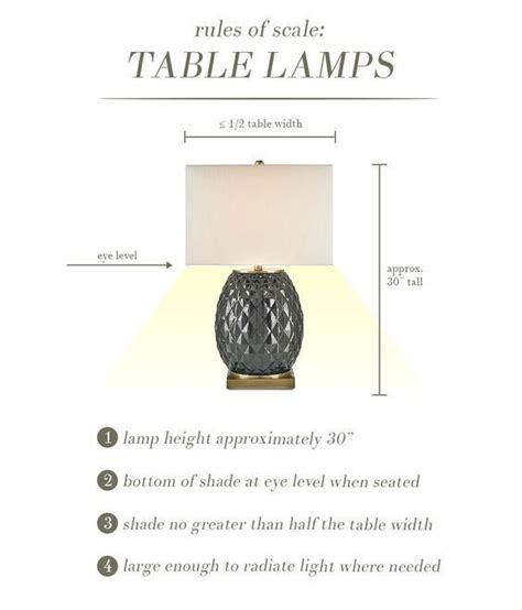 table lamp sizes chart lampoan