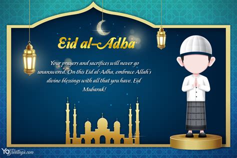 eid ul adha greeting cards  people lantern