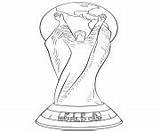 Cup Coloring Pages Fifa Trophy Football sketch template
