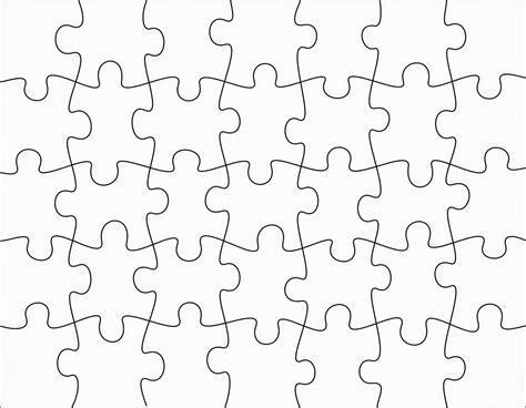 printable blank jigsaw puzzle pieces  printable