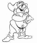 Seven Dwarfs Coloring Pages Getcolorings Interesting sketch template