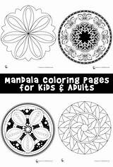 Mandala Coloring Pages Kids Adults Printables sketch template