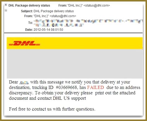 dhl malware   strike windows pcs nigerian spam  scam email fraud