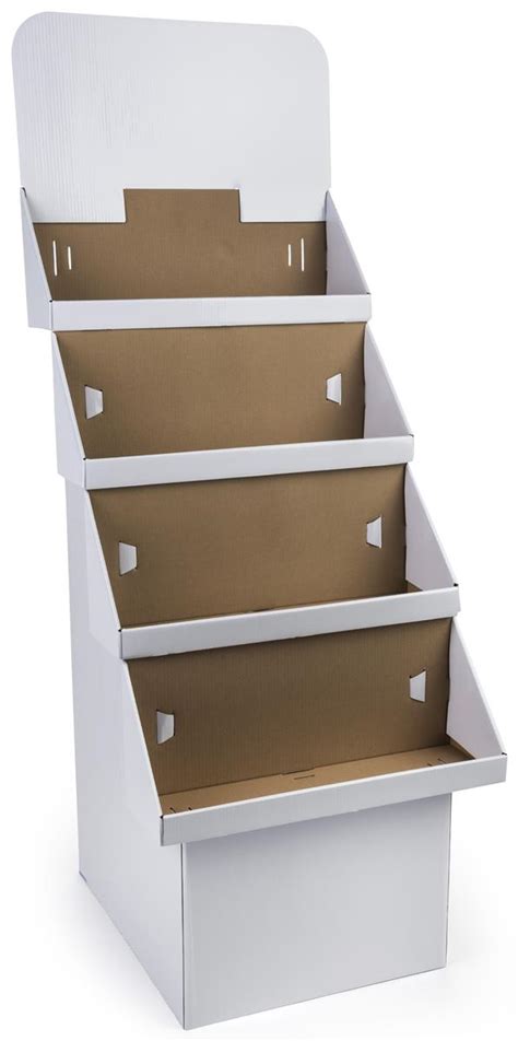 retail cardboard stand affordable  tier merchandising bin