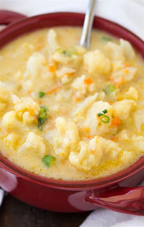 Cheesy Cauliflower Soup Recipe Delicious Cauliflower Soup