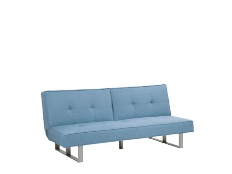 fabric sofa bed blue dublin beliani at