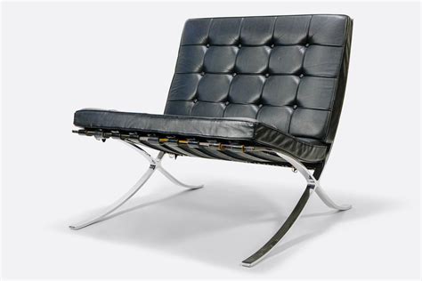 vintage knoll barcelona chair black leather  modern amsterdam