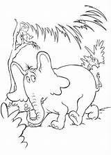 Coloring Seuss Horton Pages Dr Hears Who Color Getcolorings Printable sketch template