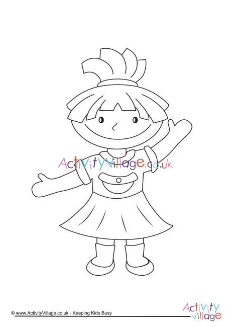 girl colouring page