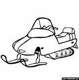 Snowmobile Skidoo Motoneige Ski Colorier Coloriages Colouring sketch template