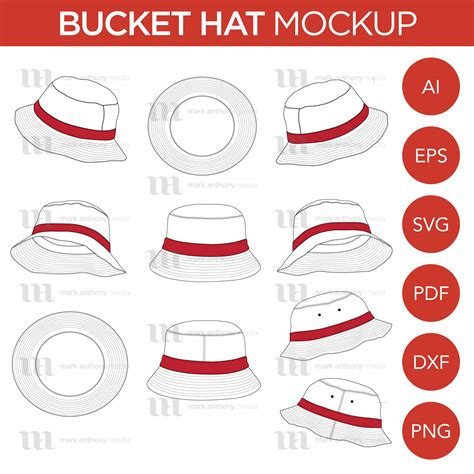 bucket hat vector template mockup mark anthony media