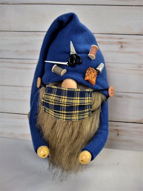 gnomes sewing face mask hand  gnome  mask  etsy