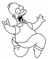 Simpsons Coloring Pages Simpson Homer Printable Funny Dibujos Kids Sheet Para Los Colouring Color Drawings Running Colorear Drawing People Do sketch template