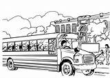 Bus Coloring School Pages Printable sketch template