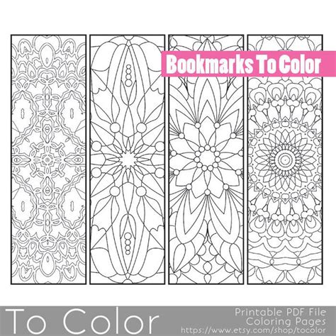 bookmarks coloring page  grown ups  instant  disfrutes