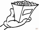 Popcorn Coloring Pages Bag Outline Printable Shopping Grill Color Getcolorings Library Clip Comments Codes Insertion Clipartmag Print sketch template