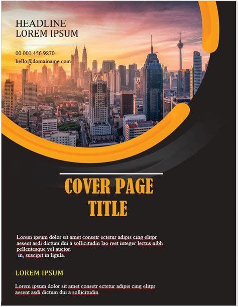 printable cover page templates  ms word