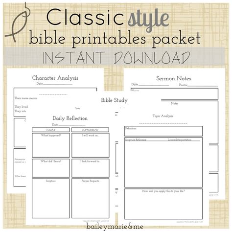 bible study printables