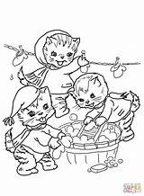 Kittens Mittens Kleurplaten Washed Supercoloring Exploding Dumpty Humpty sketch template