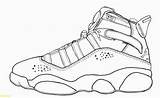 Jordan Coloring Shoes Pages Drawing Shoe Air Basketball Kd Drawings Michael Book Template Printable Jordans Print Nike Sheets Retro Logo sketch template