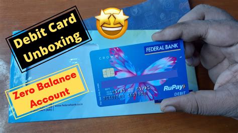 federal bank debit card unboxing federal bank fedbook selfie lite account debit card unpacking