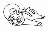 Pokemon Slakoth Coloring Pages Morningkids sketch template