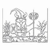 Coloring Pages Gnome Scandinavian Viking Costume Autumn Gnomes Halloween Premium Printable Adult Getcolorings Color Getdrawings sketch template