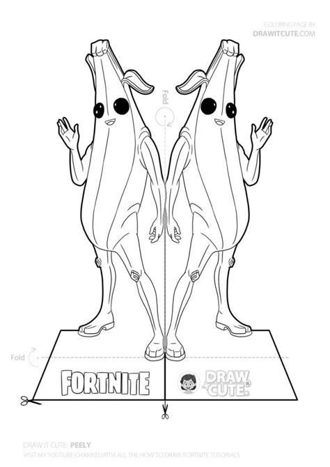 fortnite peely chibi coloring page coloring page central otosection