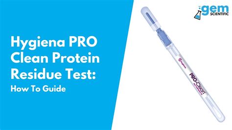 hygiena pro clean protein residue test instructional video gem scientific youtube
