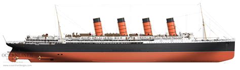 lusitania  sea trials oceanliner designs illustration
