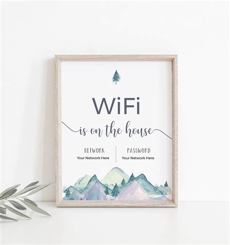 editable guest wifi password printable templates