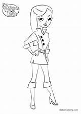 Phineas Ferb Vanessa Doofenshmirtz Coloring Draw Pages Drawing Step Tutorials Cartoon Kids Drawingtutorials101 Disney Easy Printable Drawings Tutorial Color Tv sketch template