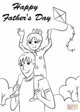 Coloring Happy Pages Father Fathers Printable sketch template
