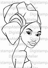 Negras Africanas Digi Pintar Africana Africano Caras Sip sketch template