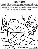 Moses Coloring Baby Pages Basket Passover Bible Crafts Slime Sunday School Church Printable Preschool River House Churchhousecollection Nile Kids Sheets sketch template