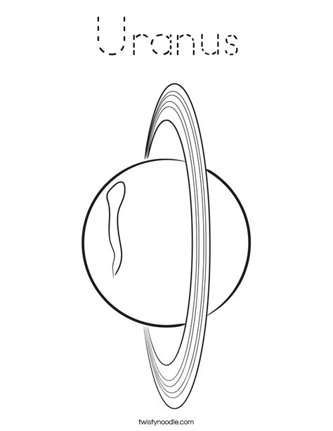 uranus coloring page tracing twisty noodle