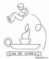 Nimble Rhymes Candlestick Rhyme sketch template