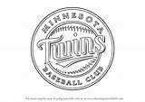 Twins Minnesota Logo Draw Drawing Step Sports Mlb Tutorials Drawingtutorials101 sketch template