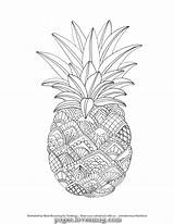 Pineapple Ausmalbilder Printable Obst Romero Britto Erwachsene Ananas Colorir Lovesmag Zentangle sketch template