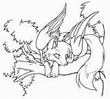 Coloring Wolf Pages Winged Kitsune Wings Lineart Cat Wolves Cute Adult Fox Color Pup Anime Colouring Tiger Girl Little Deviantart sketch template