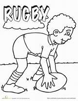 Rugby Coloring Pages Kids Print Printable Football Sheets Color Activities Craft sketch template